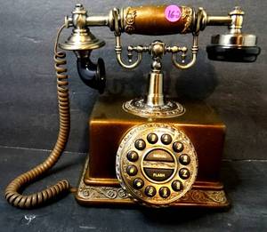 lot 162 image: RETRO PUSH BUTTON ANTIQUE STYLE TELEPHONE - GOLD FINISHES