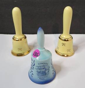 lot 186 image: COLLECTORS BELL LOT INCLUDING ONE FROM PLYMOUTH