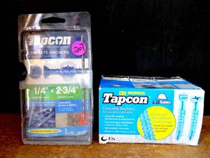 lot 207 image: TAPCON CONCRETE ANCHORS $$