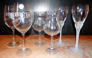 lot 245 image: LOT OF WINE GLASSWARE - FLUTES. GOBLETS, AND ROSE