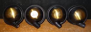lot 263 image: VINTAGE BRONSE FINISH ROLLING CASTERS - SET OF 4