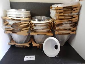 lot 34 image: 25 Quantity Brand New Chrome Light Housings in Box $$