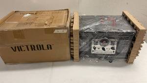 lot 16 image: Victrola 6-in-1 Turntable FM Radio Bluetooth CD Aux Built in Speakers
