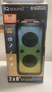 lot 37 image: IQ Sound Bluetooth Speaker w Light Show & Pair of 8 Speakers