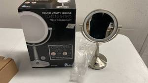 lot 91 image: Round Vanity Mirror LED Lighted