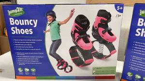 lot 130 image: Jump2it Bouncy Shoes Pink Large (Size 5-7 for less than 150lbs)