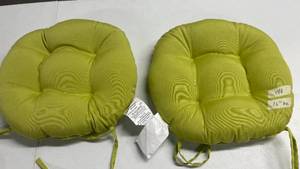 lot 146 image: Light Greeen Plow & Hearth Stool Cushion 16 Diameter (Lot of 2)