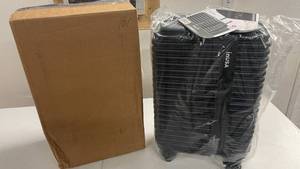 lot 161 image: inUSA 1pc Black Small Luggage w 4 Wheels & TSA lock built in