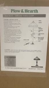 lot 191 image: Tiffany Table Lamp Plow & Hearth