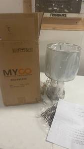 lot 192 image: MyCo Satin Nickel Table Lamp