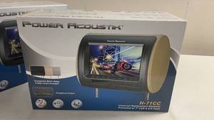 lot 253 image: Power Acoustik Headrest 7 LCD Monitor H-71CC (Appears unused in box)