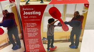 lot 243 image: Balance Jousting Set Red vs Blue