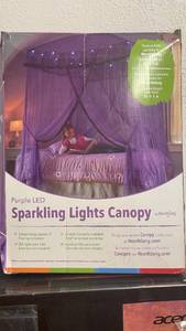 lot 248 image: Sparkling Lights Canopy Purple LED HearthSong