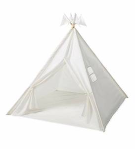 lot 256 image: Play Tent Natural Canvas 4ft Heartsong