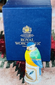 lot 81 image: Royal Worcester Connoisseur Collection Blue Tit Candle Snuffer 1999 England