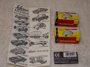lot 114 image: 2 VINTAGE SCHUCO 01591 PICCOLA BMW ISETTA 190 MODELS - MADE IN NURNBERG GERMANY
