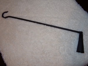 lot 150 image: VINTAGE HOOKED HANGING CANDLE SNUFFER
