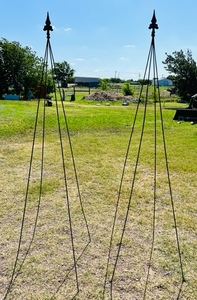 lot 28 image: 2 Ornamental Metal Rose Trellises