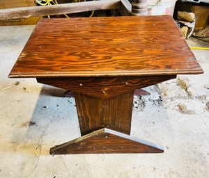 lot 32 image: Small Handmade Solid Wood Childrens Table