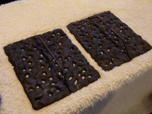 lot 43 image: Decorative Cast Iron Meat Press Set of Two