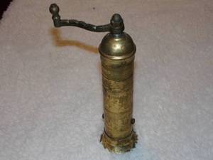 lot 49 image: Vintage Brass Pepper Grinder