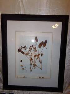 lot 212 image: Handmade Frame & Encased Dried Flowers Long Walk On Willow Creek-2002