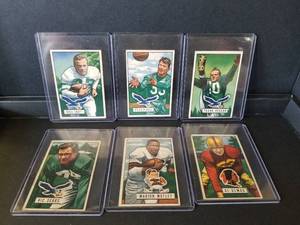 lot 84 image: 1951 Bowman football cards - Sears, Motley, Demao, Reagan, Craft, and Pihos