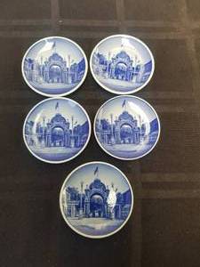 lot 107 image: Selection of 5 vintage plates - Royal Copenhagen Fajance