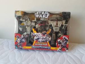 lot 8 image: Star Wars Transformers - Combine Han Solo and Chewbacca to make Millennium Falcon