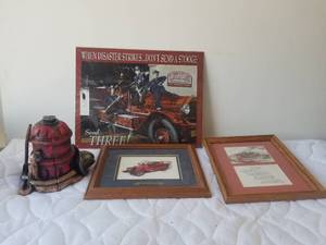 lot 17 image: Selection of Fire Department decor.