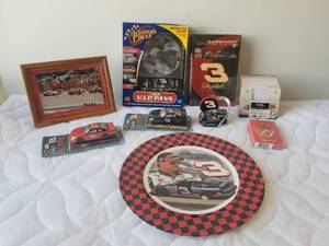 lot 23 image: Selection of Dale Earnhardt Sr. and Jr Nascar collectibles