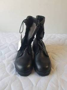 lot 24 image: Pair of Combat Boots - issued and never worn with tag - size 10.5r