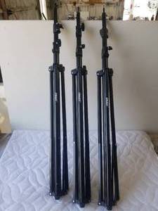 lot 38 image: Selection of 3 Emart tripod extension light or speaker holders