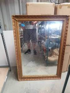 lot 70 image: Large, framed mirror - 29 by 42