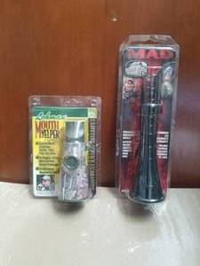 lot 82 image: Selection of 2 game callers - Lohmans mouth yelper and Mad turkey caller