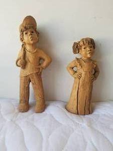 lot 115 image: Selection of 2 Lee Borins clay figures - signed