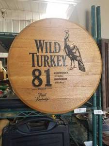 lot 137 image: Wild Turkey bourbon barrel lid