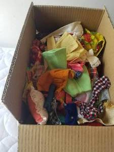 lot 160 image: Generous selection of Barbie doll clothes from the 60s and early 70s
