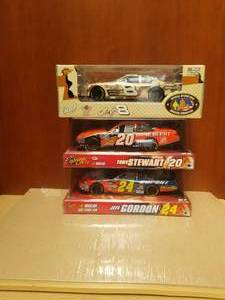lot 191 image: Selection of 3 124 Nascar racecars - Earnhardt Jr., Gordon, and Stewart