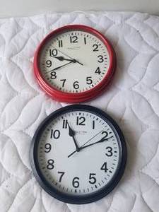 lot 211 image: Selection of 2 Sterling & Noble wall clocks