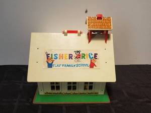 lot 224 image: Vintage Fisher Price school withces accessories
