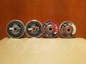 lot 226 image: Selection of 4-inch polishing wheels and diamond blades