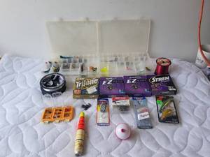 lot 240 image: Fishing lot - lures, line and more