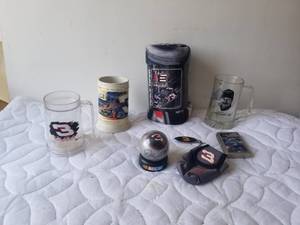 lot 241 image: Dale Earnhardt collectible items - steins, blanket, and more