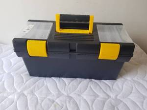 lot 259 image: Tool box with some drone parts included