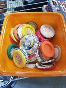 lot 278 image: Selection of milk bottle lids