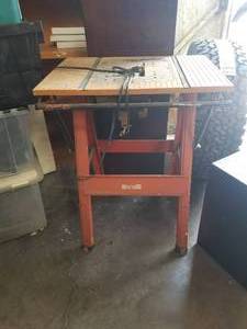 lot 336 image: Table saw - Hirsh base and Black & Decker saw