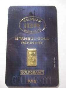 lot 8 image: 0.5 Gram IGR Fine Gold Bar - 999.9 Fine Gold In Sealed Assay With COA