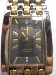 lot 10 image: ELGIN-FG190N-T01, Mens Ultra Slim, Diamond Accent, 2-Tone Dress Wristwatch