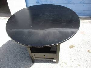 lot 27 image: Double Side Drop Leaf Table With Drawer